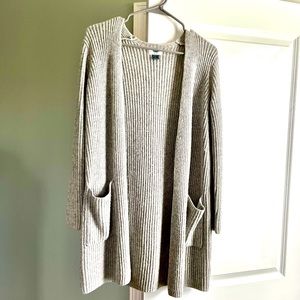 Old Navy Shaker stitch long open front cardigan